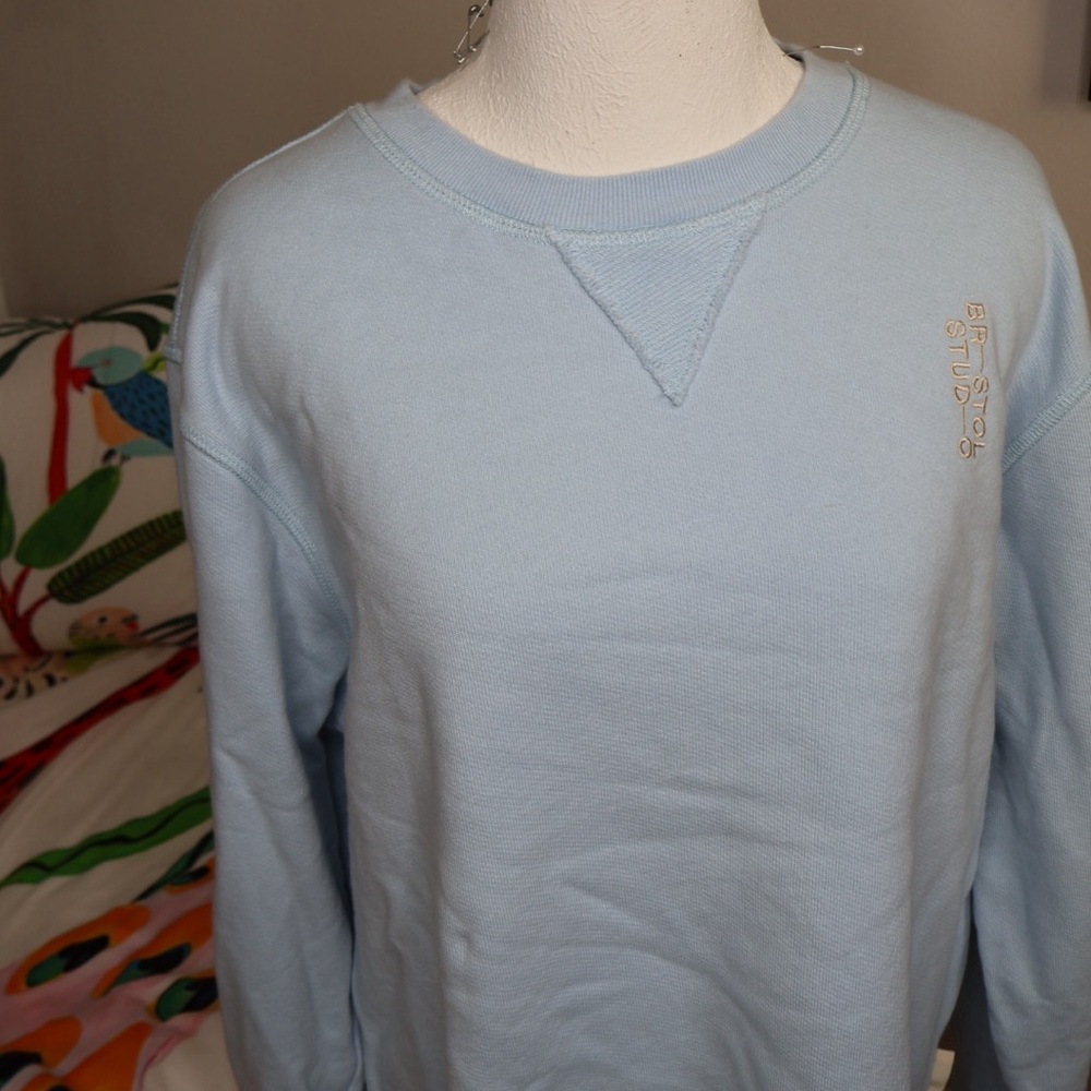 Bristol Studios Light Blue Crewneck Sweater